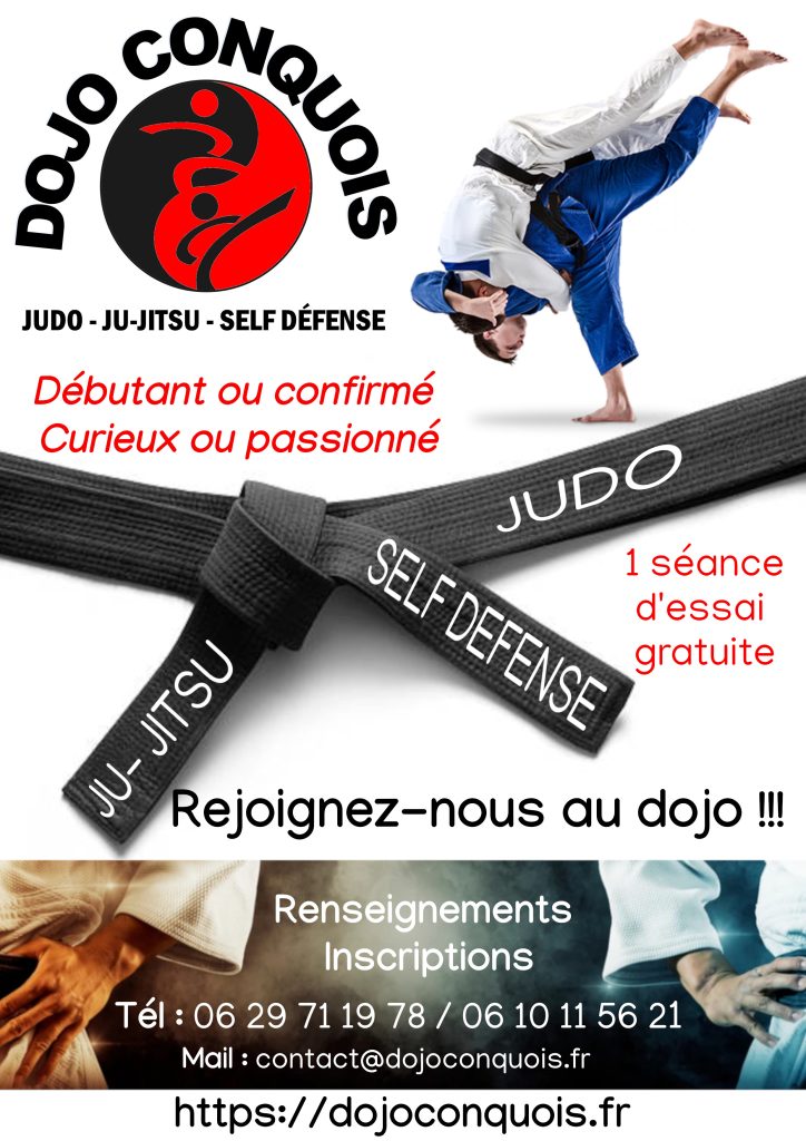Affiche publicitaire du Dojo Conquois - Judo Loisir